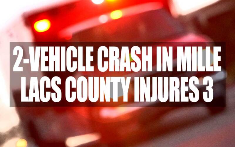 Alcohol involved in Mille Lacs County crash injuring 3