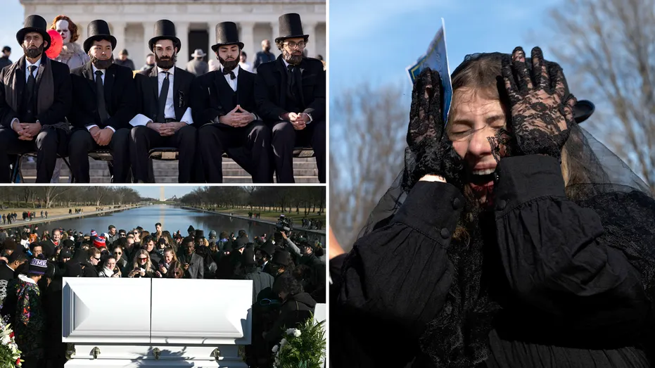 Mock funeral held for the penny at Lincoln Memorial as 230-year coin production ends