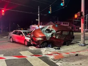 1 injured as officers investigate hit-and-run crash at busy intersection