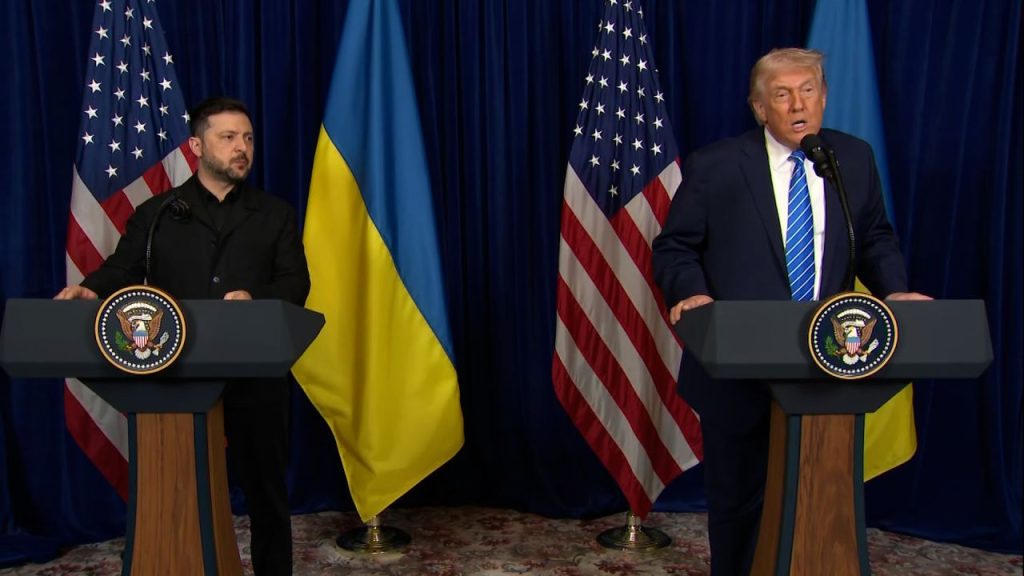 Trump says he ‘made a lot of progress’ in meeting with Zelensky