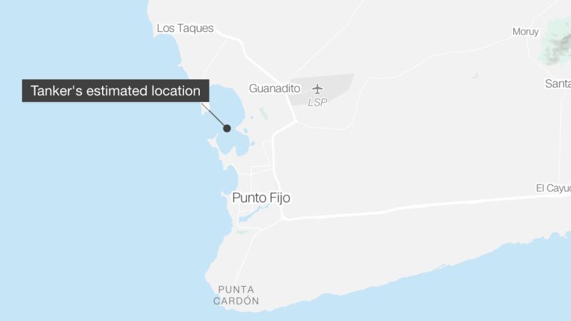 Sanctioned tanker enters Venezuelan waters, tracking data shows, testing Trump’s blockade