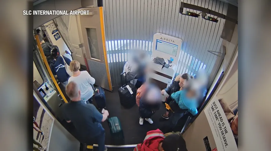 WATCH: Airport footage shows mom and abducted kids board flight to Europe