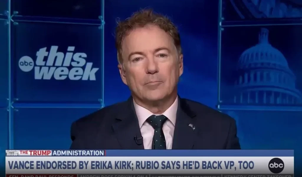 Rand Paul Flatly Rejects JD Vance as Trump’s ‘Heir Apparent’