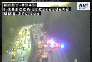 Police activity closes 2 lanes of I-285 South