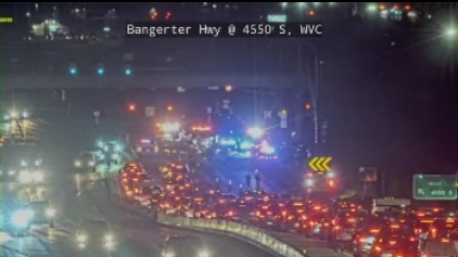Multiple injuries after a multi-vehicle crash on Bangerter Hwy, road closed