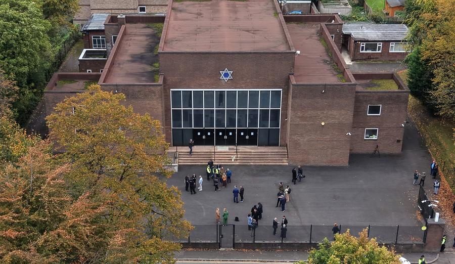 Man charged with helping Manchester synagogue attacker scout defence site