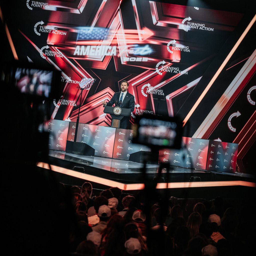 At Turning Point Fest, Vance Refuses to Take Sides in Fight Over Bigotry