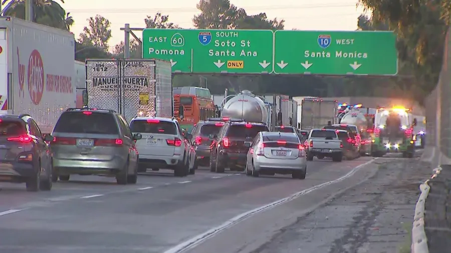 At least 1 dead, 10 hospitalized in fiery crash involving semi truck on 5 Freeway