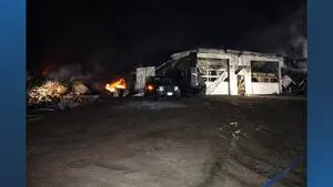 Maine officials are investigating after completely destroyed bus garage