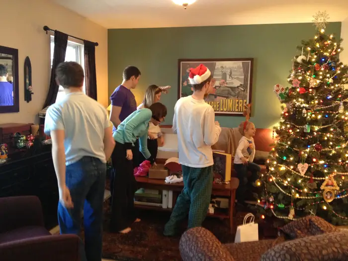 All my kids have grown up, so we’ve changed our holiday traditions. We scaled back on decorations and added a day of festivities.