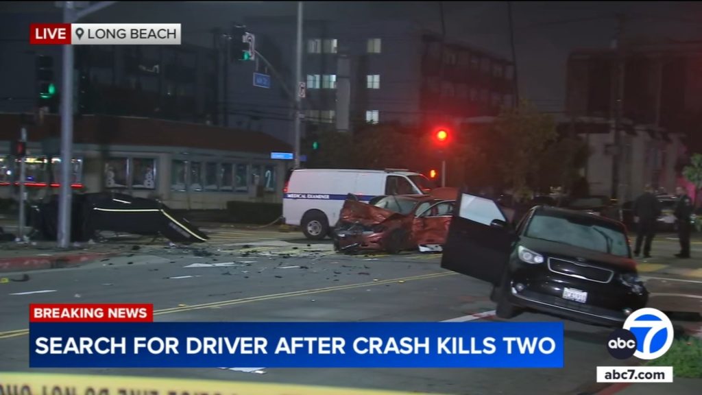 Man and woman killed, 3 others injured in Long Beach hit-and-run crash