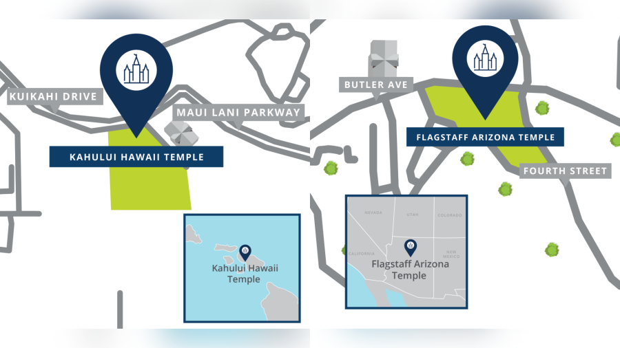 New temples revealed: Church of Jesus Christ of Latter-day Saints selects Hawaii and Arizona
