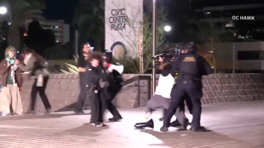 Anti-ICE protester suffers severe eye injury during clash, group says