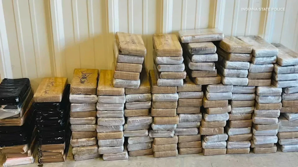 Over 300 pounds of cocaine worth $7M seized in Indiana traffic stop: police