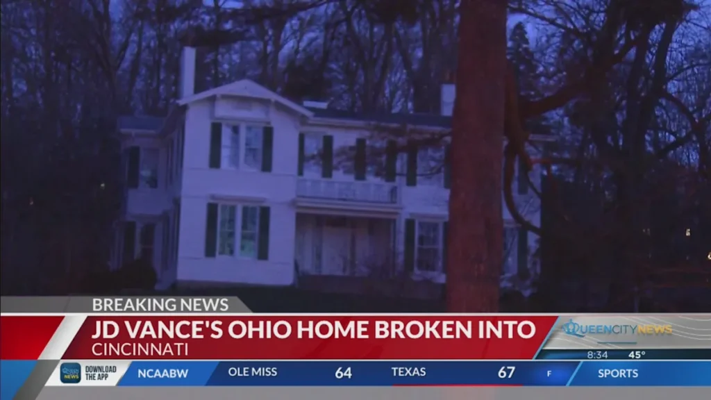 Attempted break-in at VP JD Vance’s Ohio home, man detained