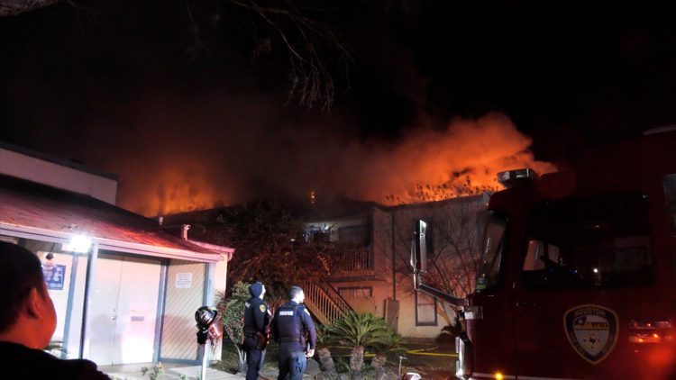 Early morning Houston apartment fire displaces dozens New Year’s Day; Fireworks may be to blame, officials say