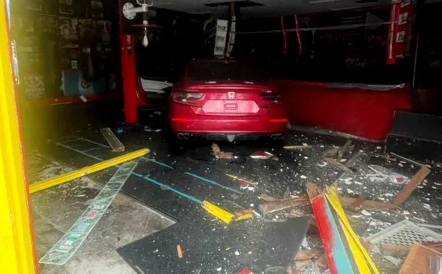Stolen car slams into Oakland youth boxing gym