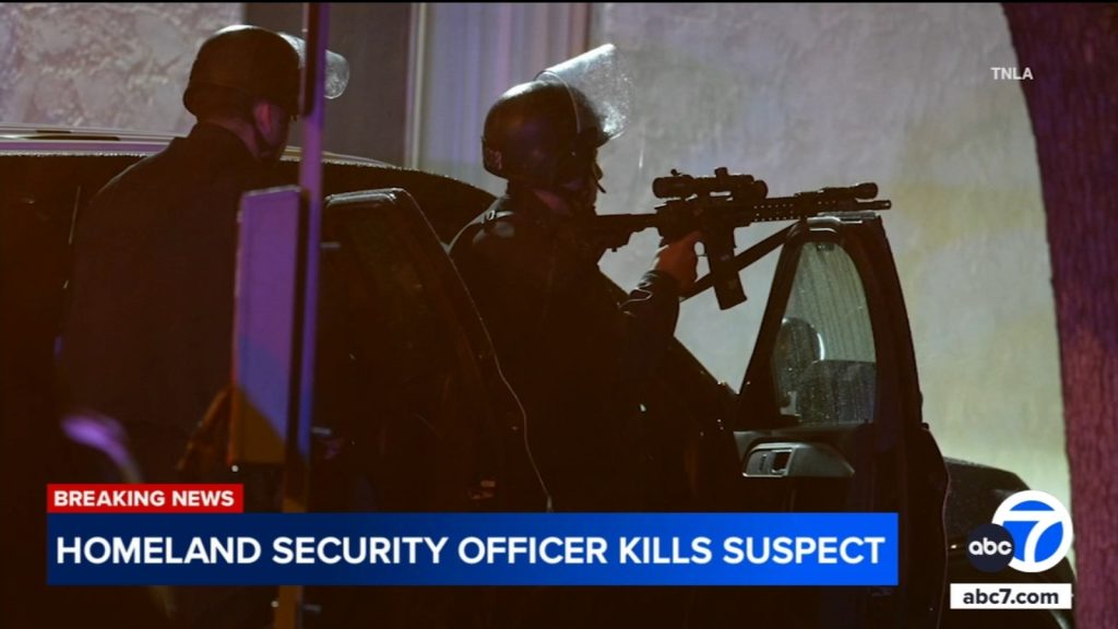 Homeland Security officer shoots, kills suspect in Northridge, LAPD says