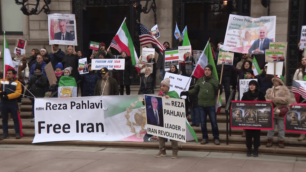 Boston rally backs Iran amid deadly protests, calls for US action
