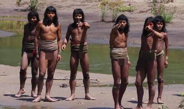 Uncontacted Amazon tribe’s first encounter with outsiders captured in unprecedented footage