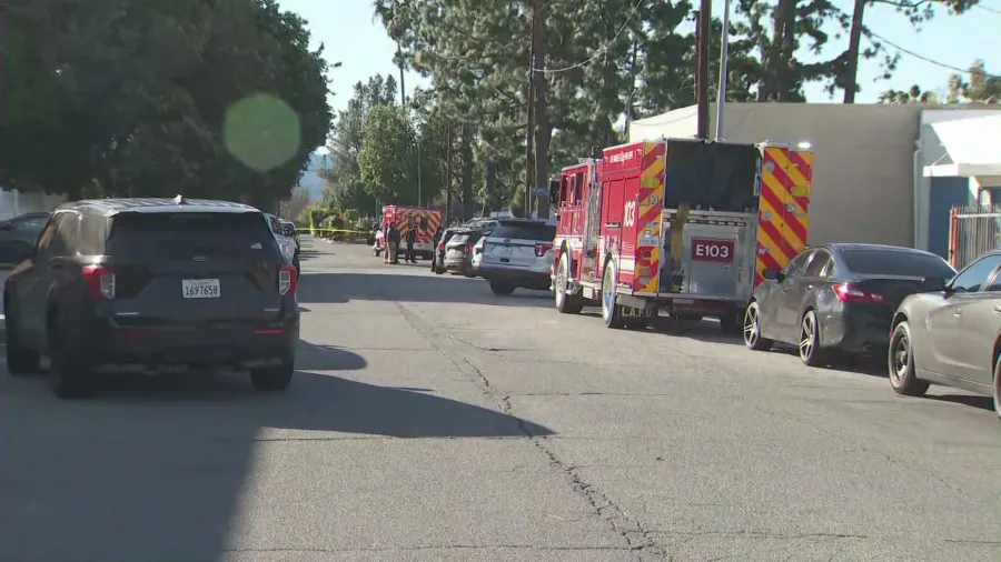 Man with machete barricades himself in SUV, sparking San Fernando Valley standoff
