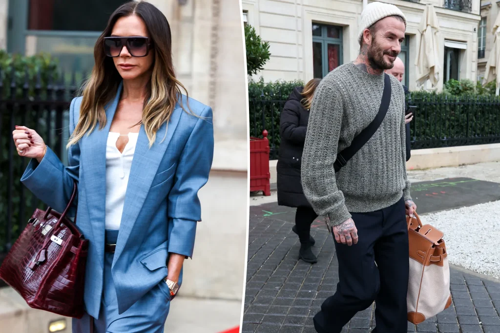 Victoria and David Beckham's power-couple Birkin coordination in Paris