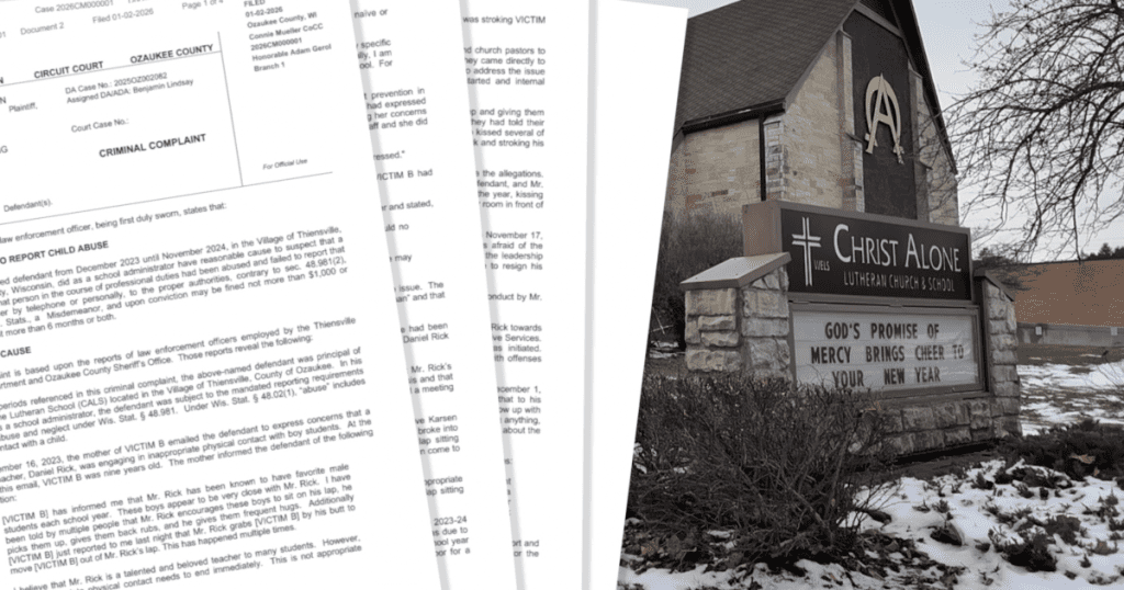 Principal charged with failing to report child abuse at Thiensville Lutheran school