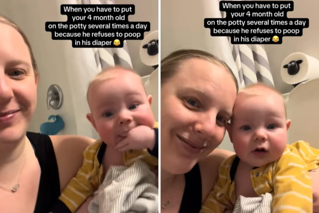 4-Month-Old Baby's Potty Training Success Revealed by Mom