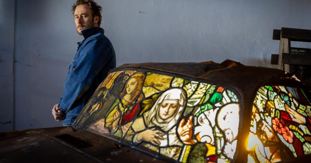 Artist Ben Tuna's transformation of burned Porsches into symbols of hope