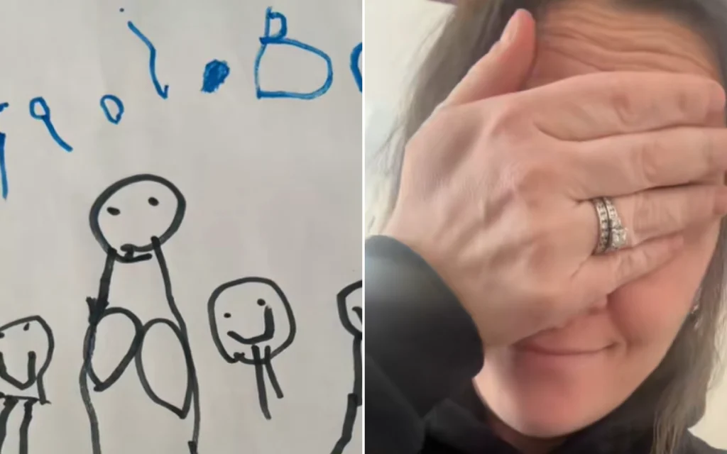4-Year-Old's Drawing Stuns Family, Mom Notices Striking Detail