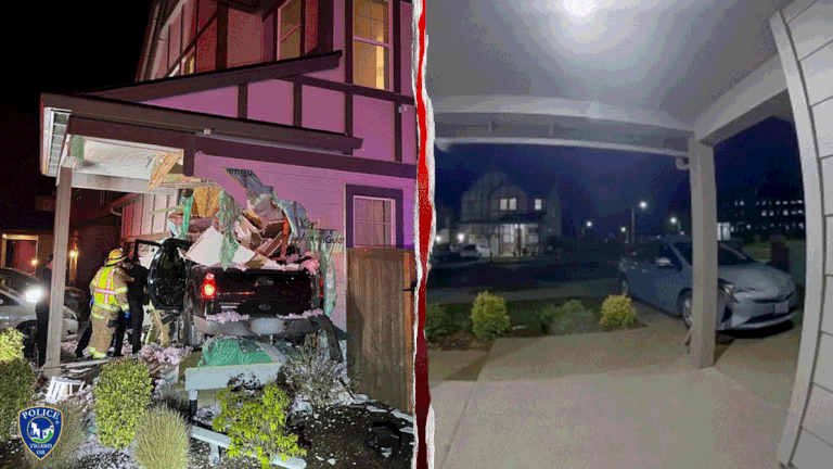 Truck Launched 100 Feet into Air Crashes Through Oregon Family Home