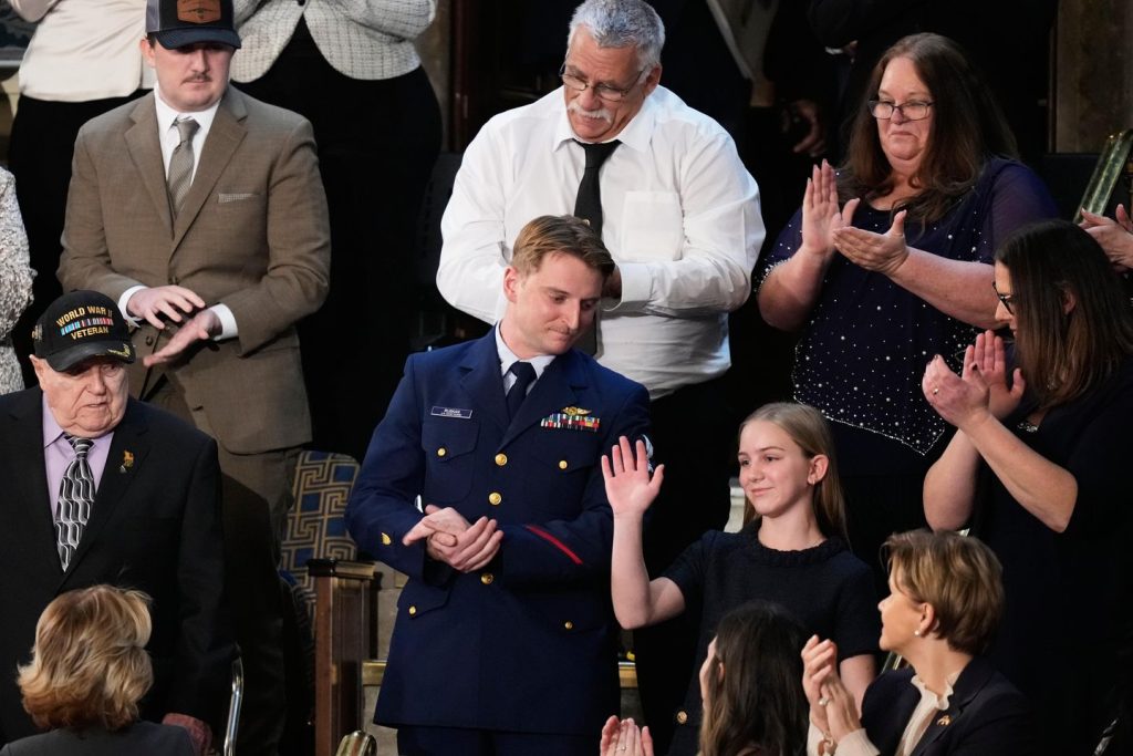 Trump honors U.S. Coast Guard hero for Texas flood rescue
