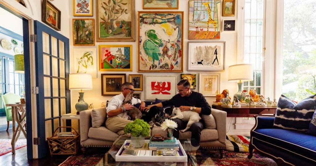 Brent Poer and Beau Quillian’s maximalist Pasadena home: Hermès plates, antlers, and porcelain
