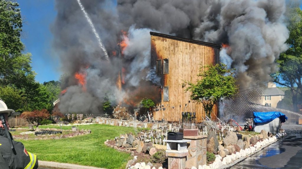 Raging Fire Engulfs Home in Norwood: 1 Man Hospitalized
