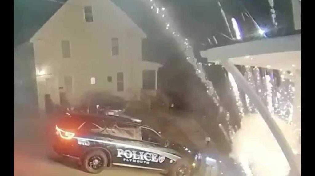 Mass. man arrested after firework explosion near officer