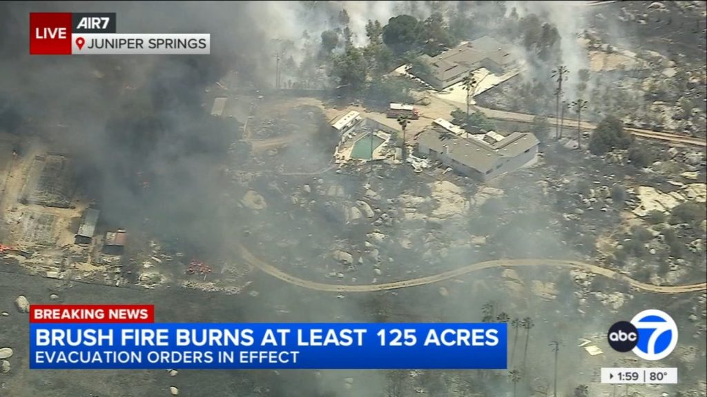 Brush fires in Riverside County prompt evacuation orders and warnings; at least 4 people injured