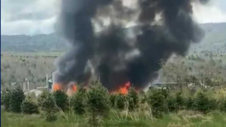 Massive fire engulfs Maine lumber mill