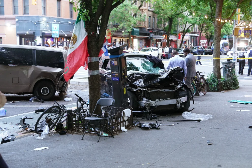 Out-of-control NYC driver plows into group on sidewalk