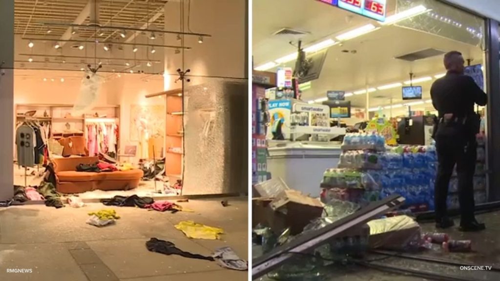 SoCal smash-and-grabs: Thieves crash cars into stores