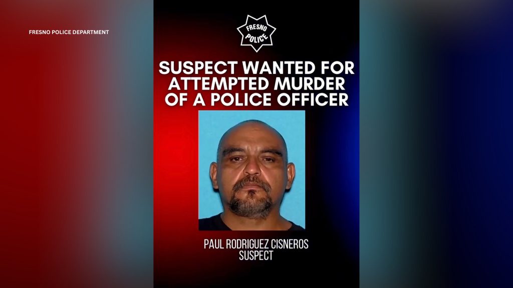 56-year-old suspect wanted for shooting Fresno police officer