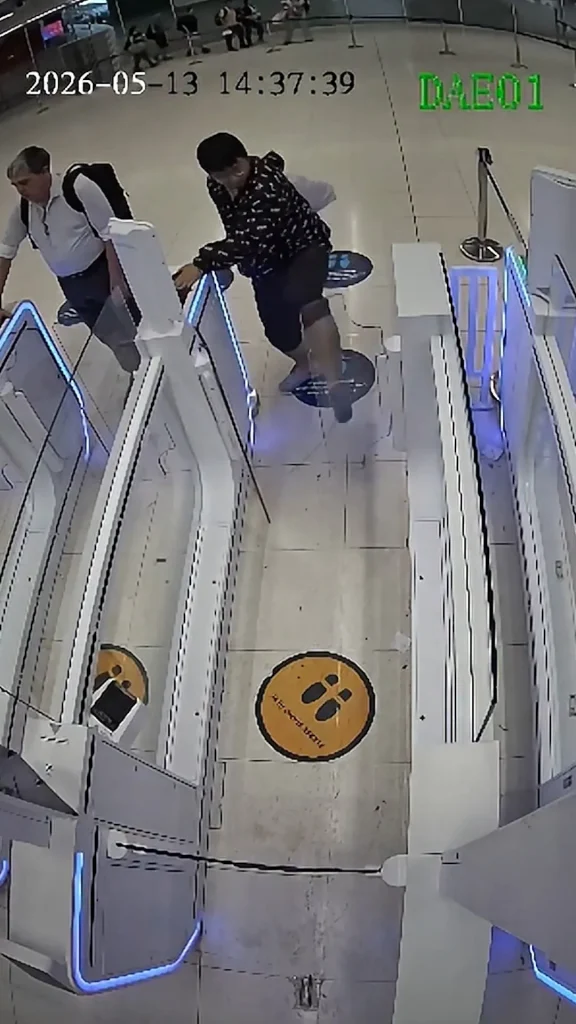 Raging passenger arrested for kicking, damaging passport scanner