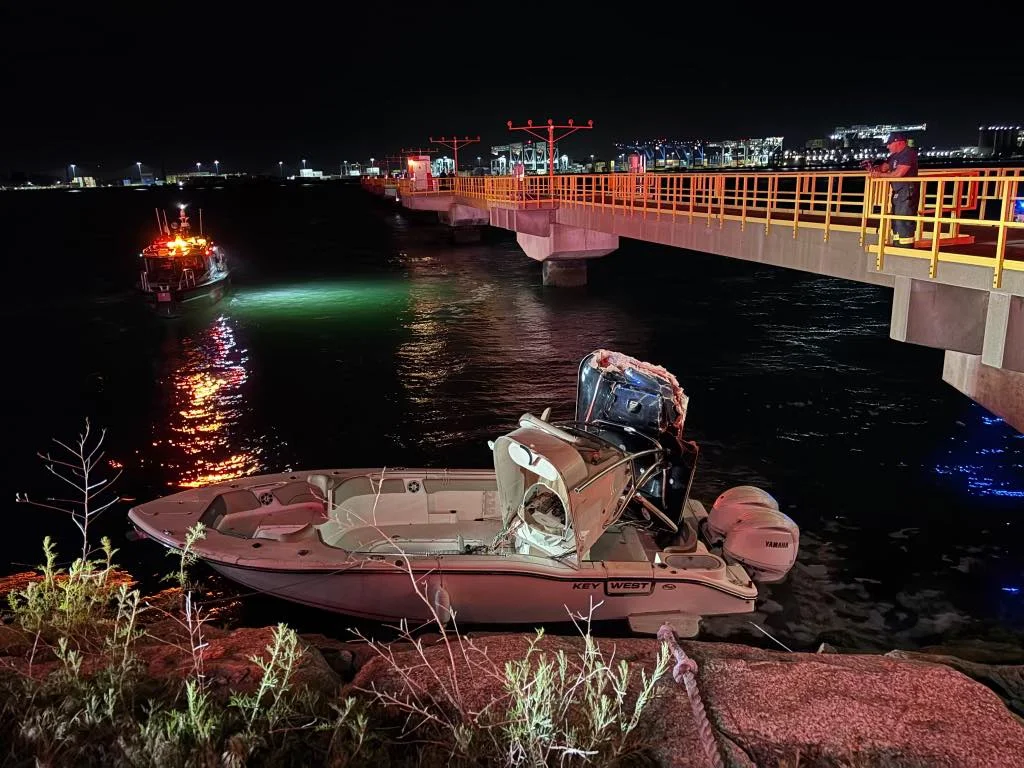 Fatal boat crash at Logan Airport pier
