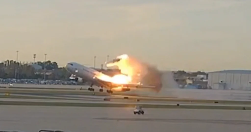 Fiery Moment Caught on Camera: Engine Separates from UPS Plane