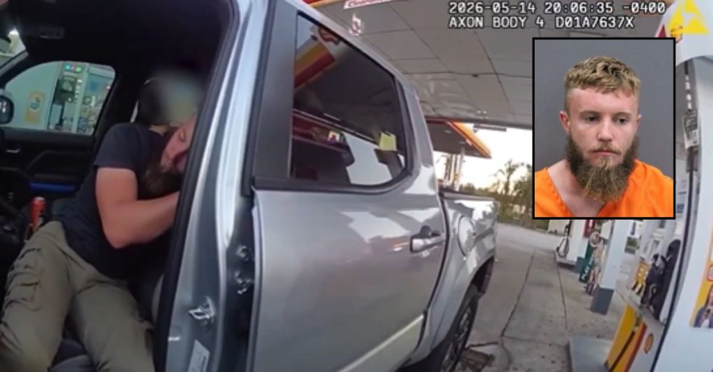 He's just sleeping': 5-year-old boy sits in back with passed out dad in driver's seat with unsecured guns at gas pump, cops say