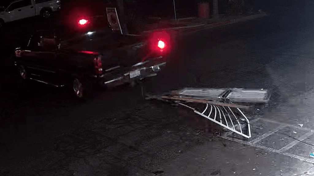 Truck Rips Off Security Door in $5,000 Liquor Store Heist