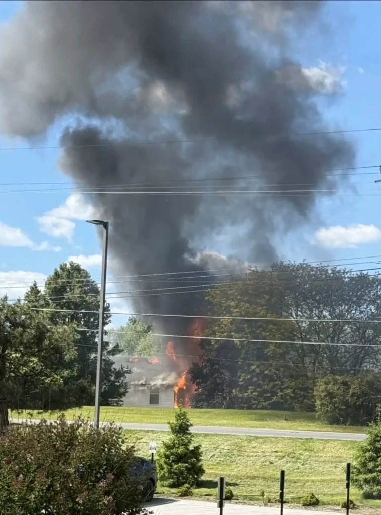 Small plane crashes into Ohio home, sparking massive inferno