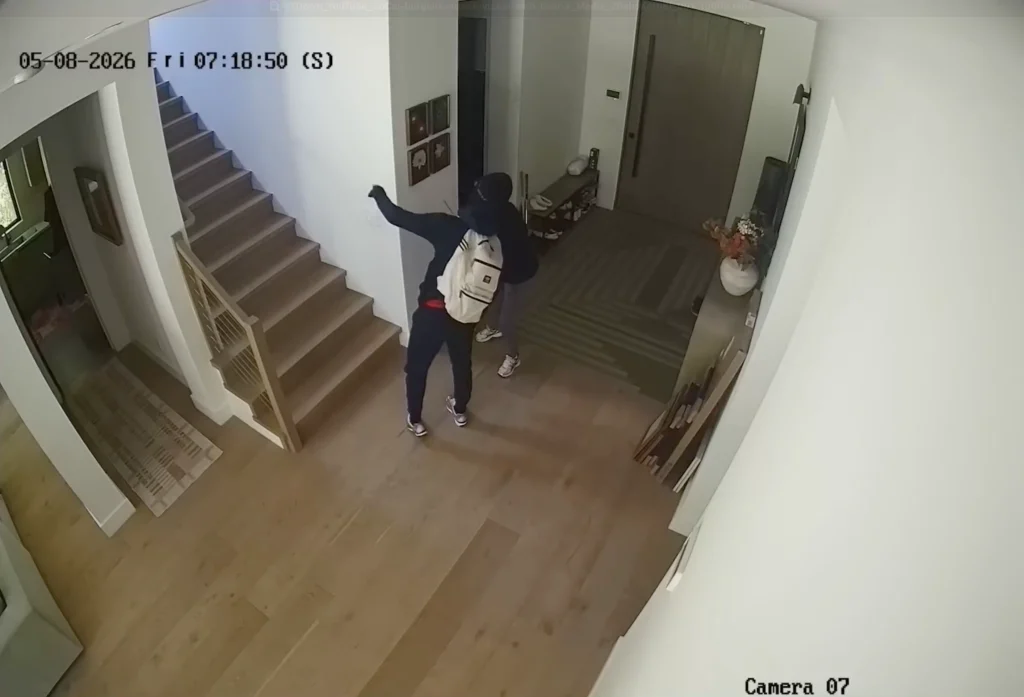 Armed burglars caught on camera inside Studio City home