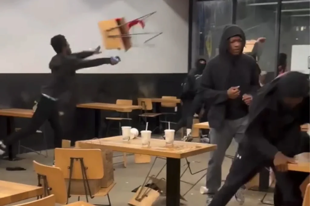 Teen takeover' devolves into wild brawl inside DC Chipotle