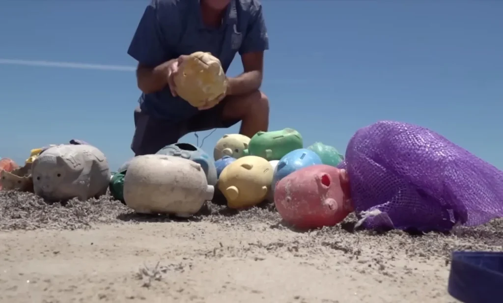 Mystery of Defective Piggy Banks Washing Ashore in Texas