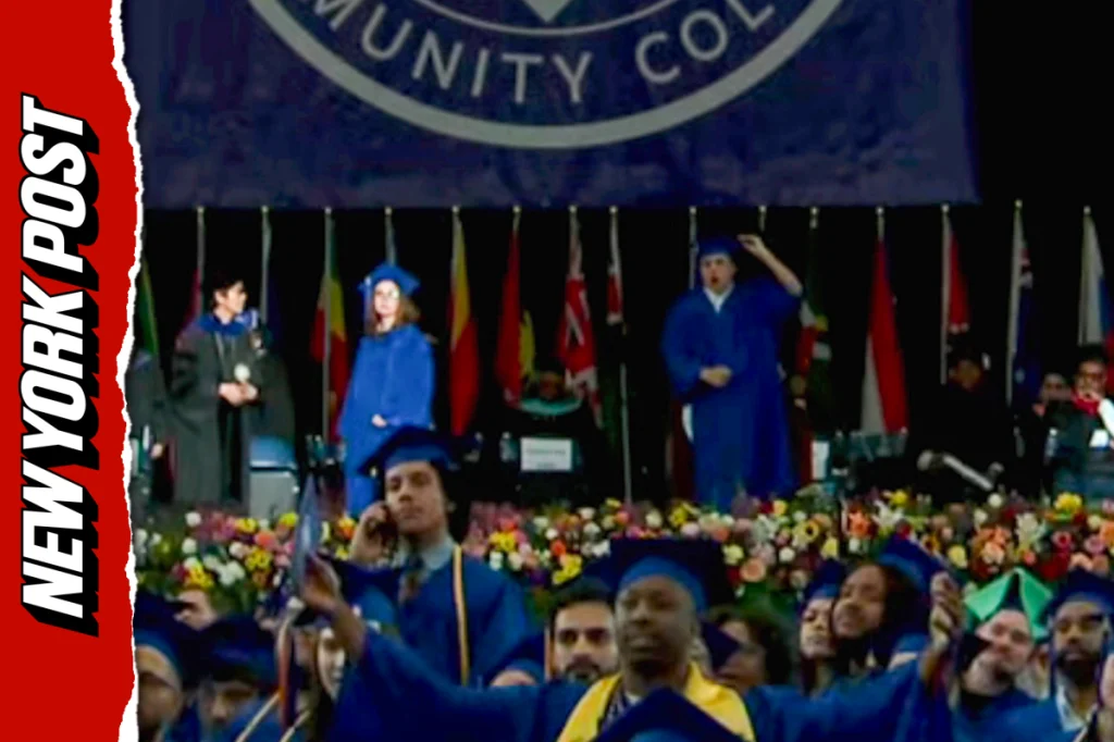 Families Throw Chairs at College Graduation Ceremony